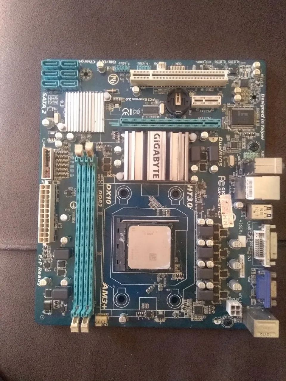 Placa mãe Ga 78LMT S2p com processador  - Foto 3