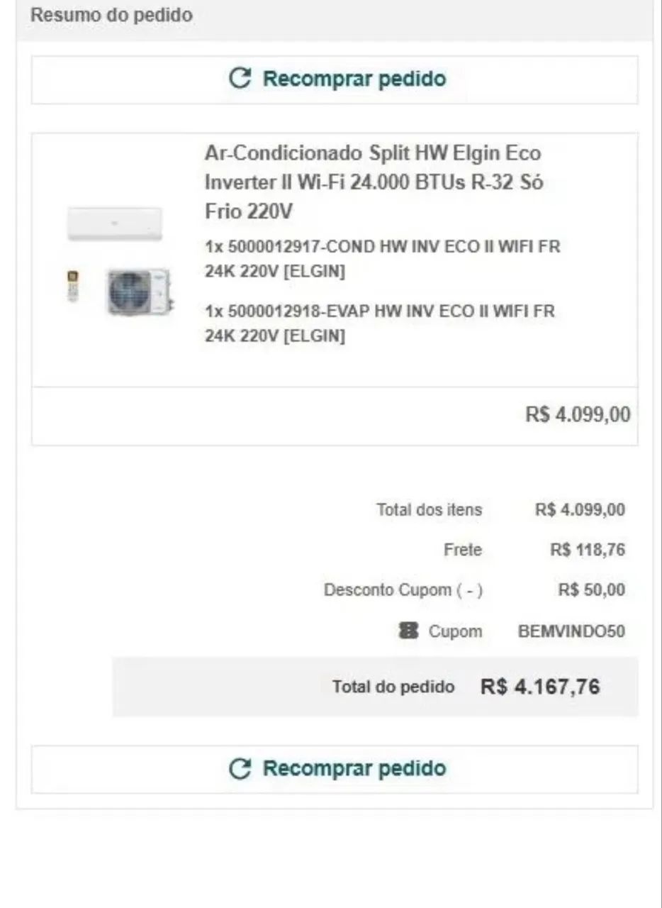 Ar condicionado 24.000 BTUS - Split Inverter Elgin - Foto 3
