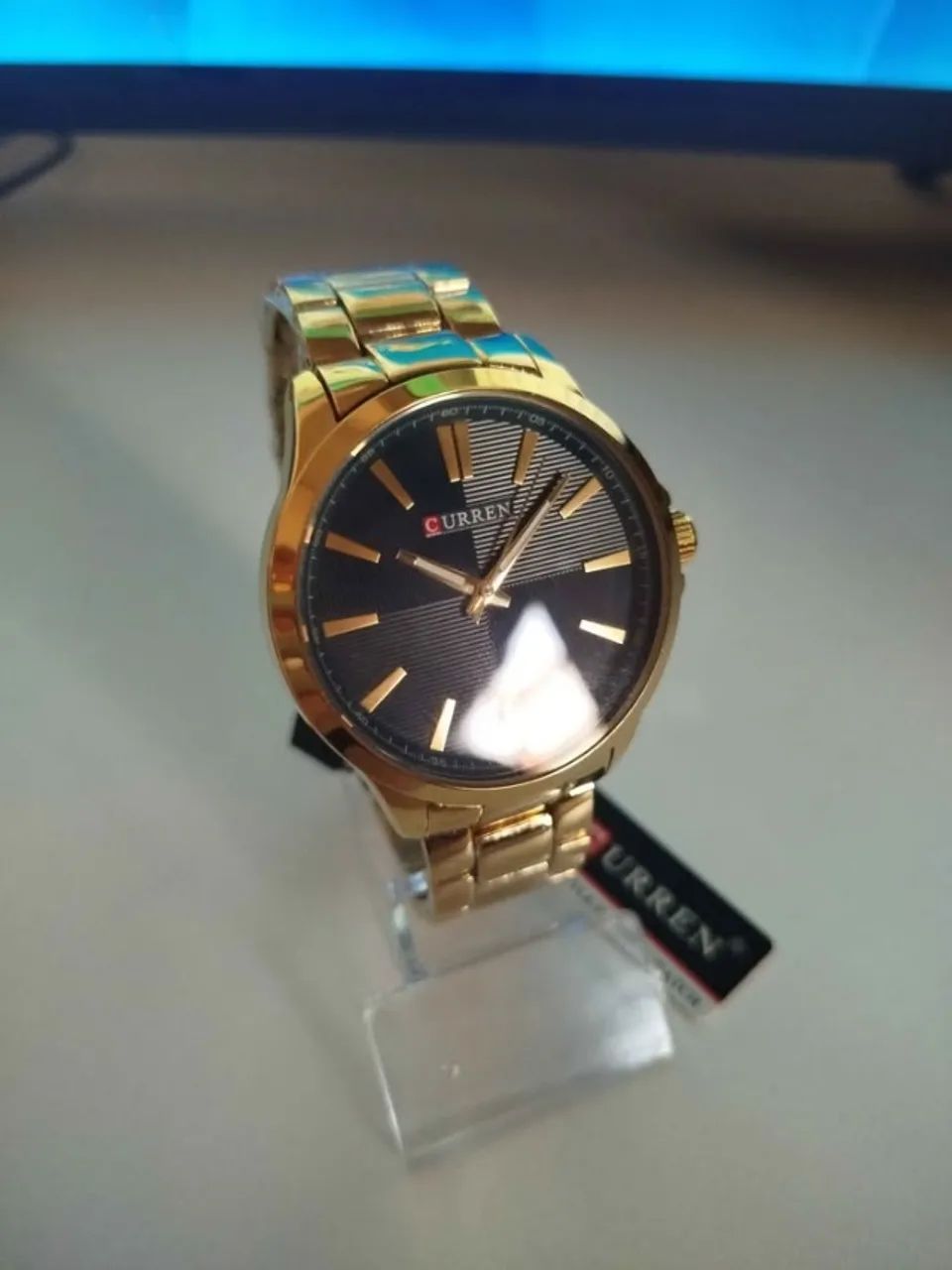 Relógio Dourado com Azul Curren - Foto 4