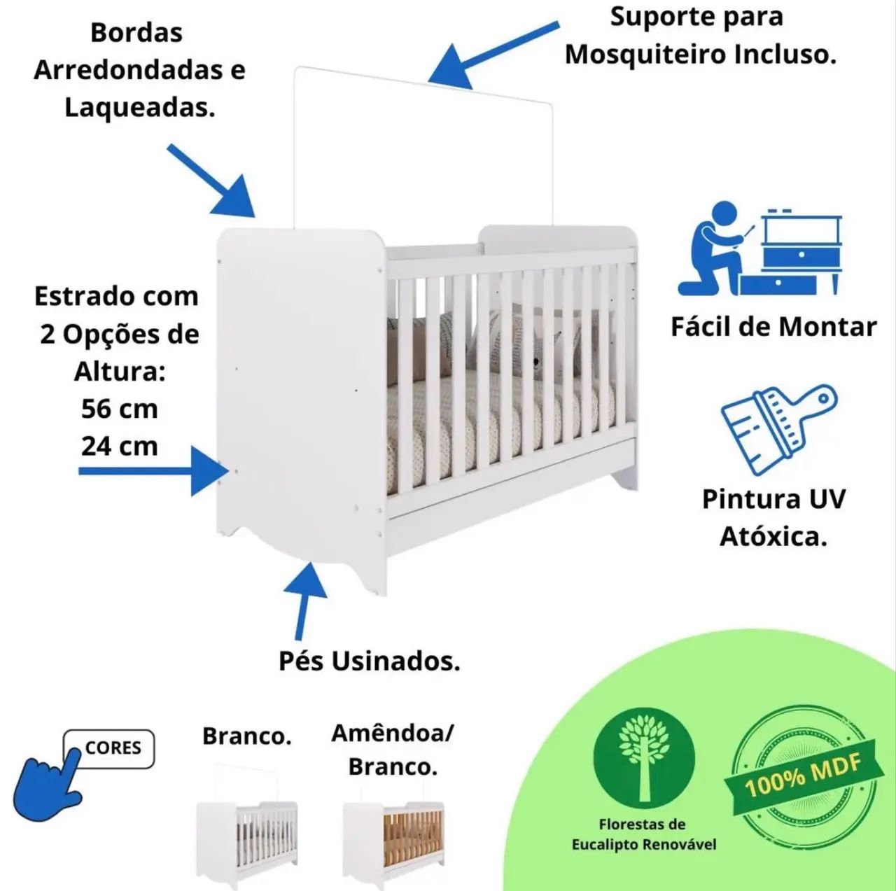 Armário, cômoda e berço na caixa ainda  - Foto 4