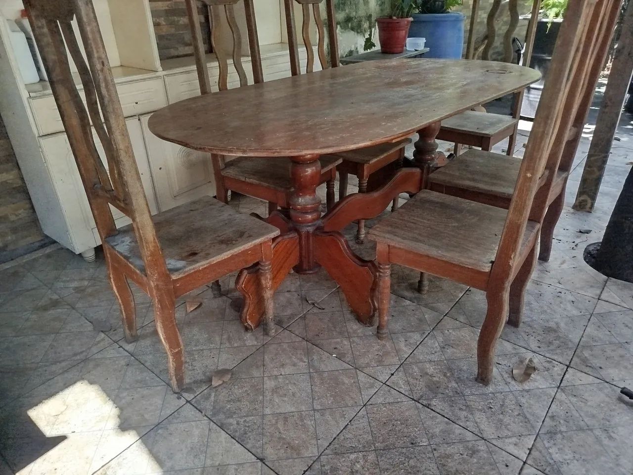 Solid Wood Table with 6 Chairs64994315249538121