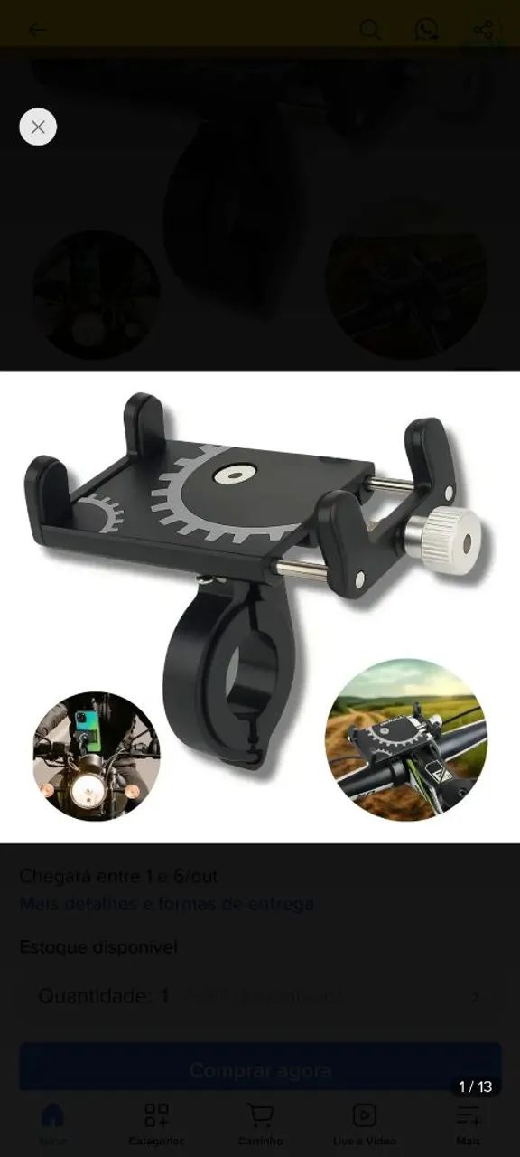 Suporte celular moto