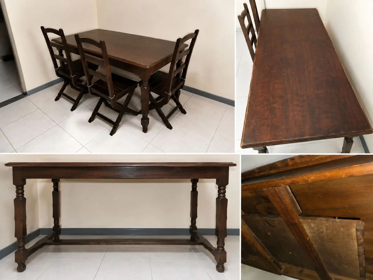 CONJUNTO DE MÓVEIS DE MADEIRA MACIÇA - OPORTUNIDADE! - Foto 4