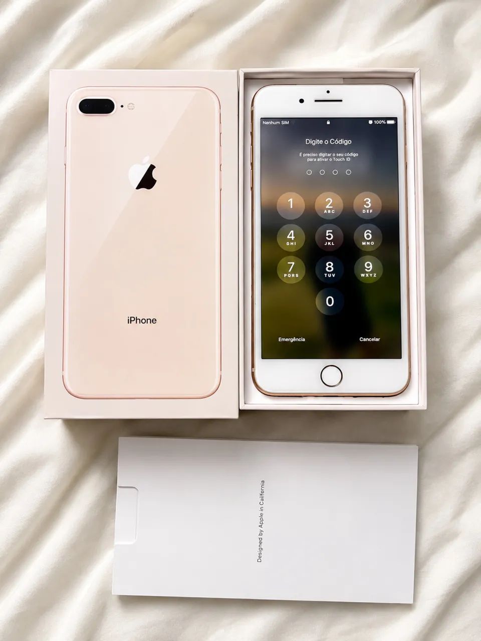 iPhone 8 Plus 64GB Rose Gold + Caixa Original - Celulares e