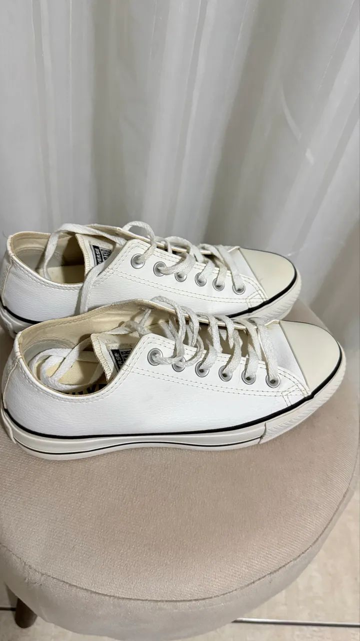 Tênis All star converse plataforma couro - Foto 3