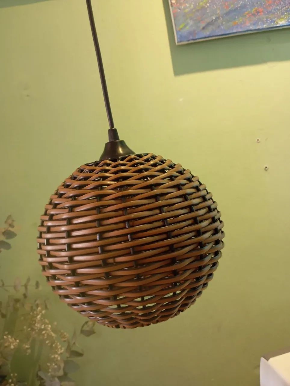 Luminária pendente de bambu  - Foto 2