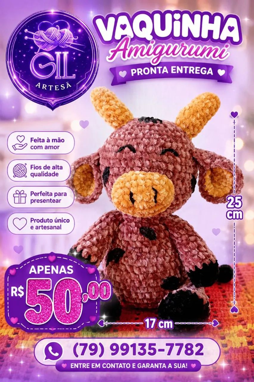 Vaquinha amigurumi