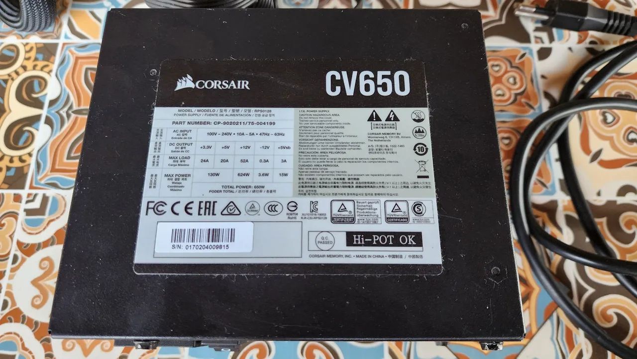 Fonte para Computador Cosair CV650 - Foto 3