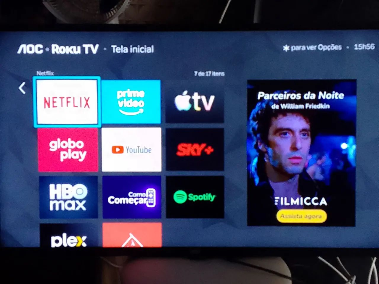 TV SMART AOC Roku 39 polegadas 