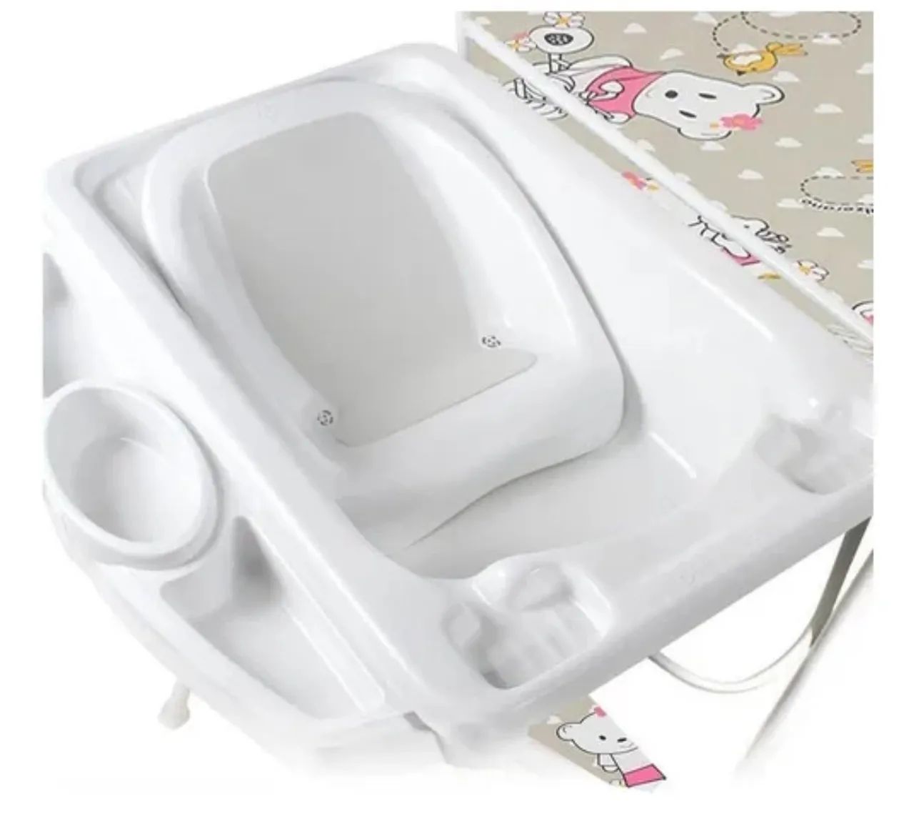 Vendo banheira com suporte (menina) usada durante 4 meses com marcas de uso   - Foto 2