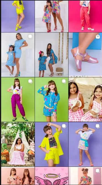 Estoque de roupa de loja infantil feminino