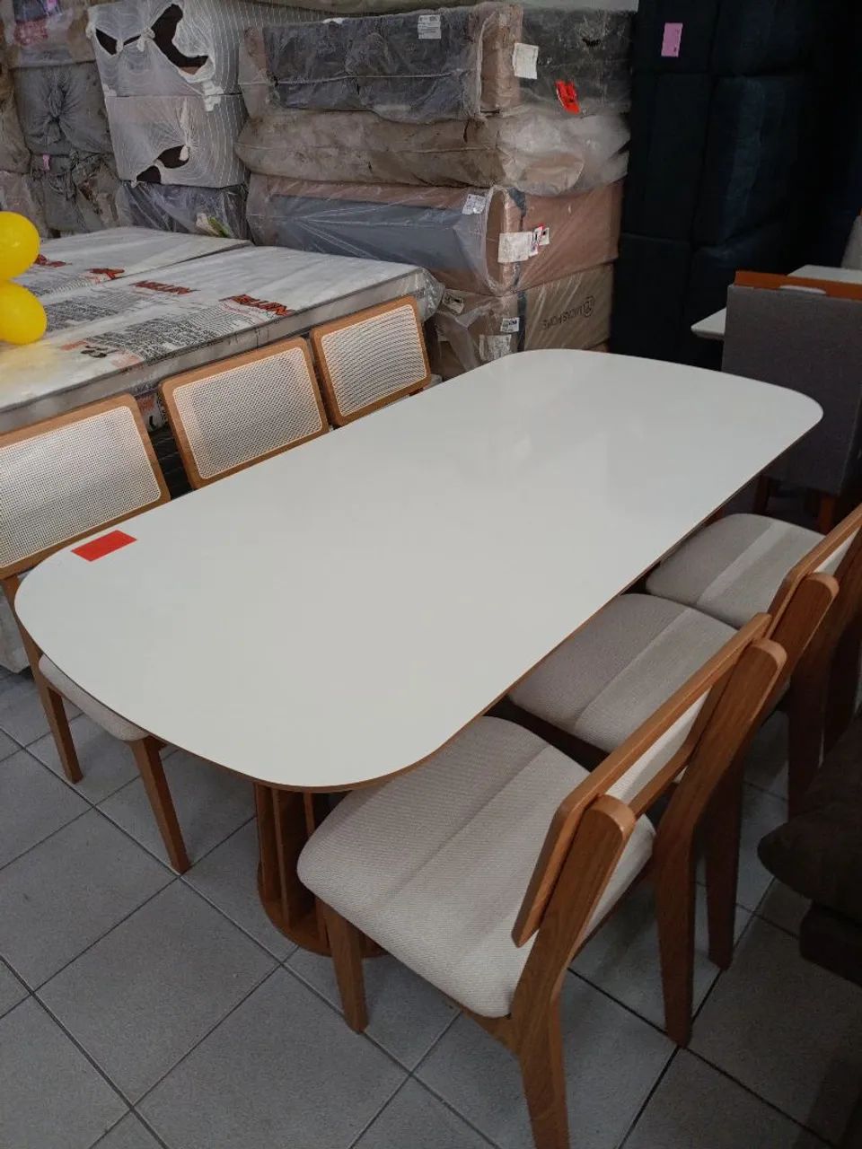 MESA MADEIRA+ 6 cadeiras 0,90X1,80 
