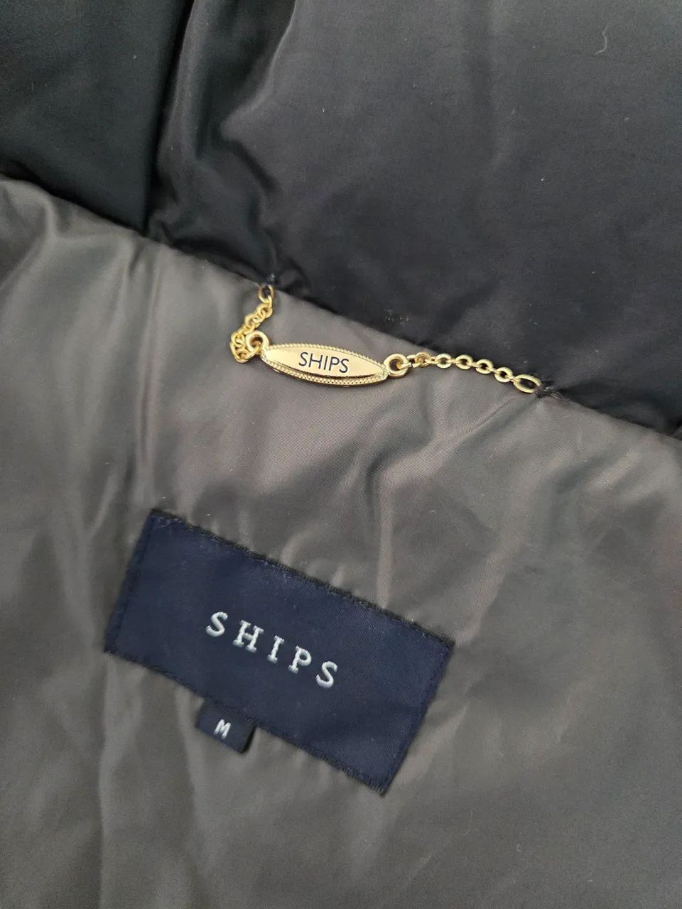 casaco puffer longo plumas ships japan preto m - Foto 4