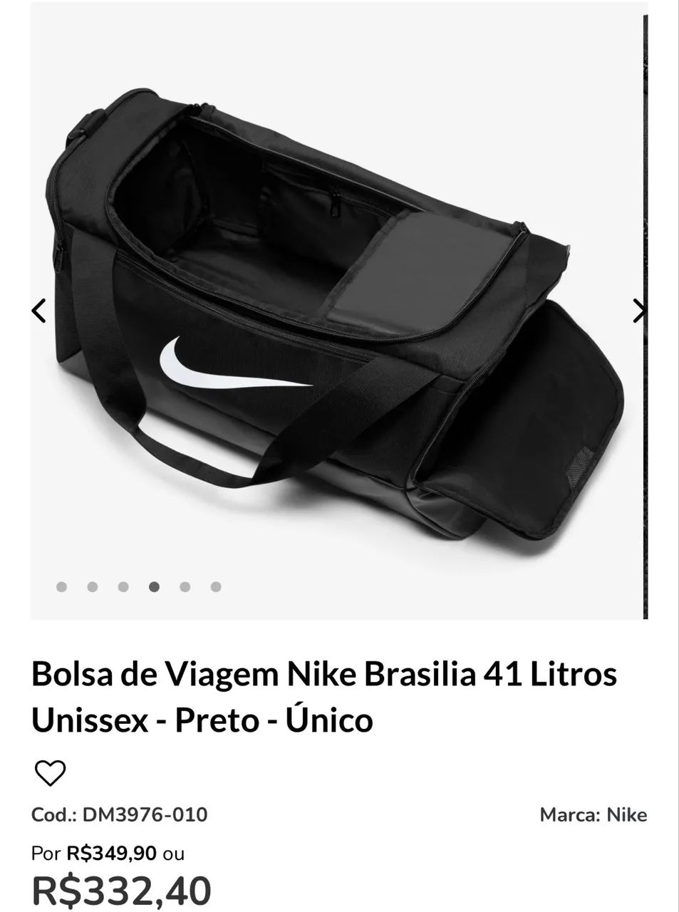Bolsa de Viagem Nike original Tenho Nota fiscal Centauro - Foto 2