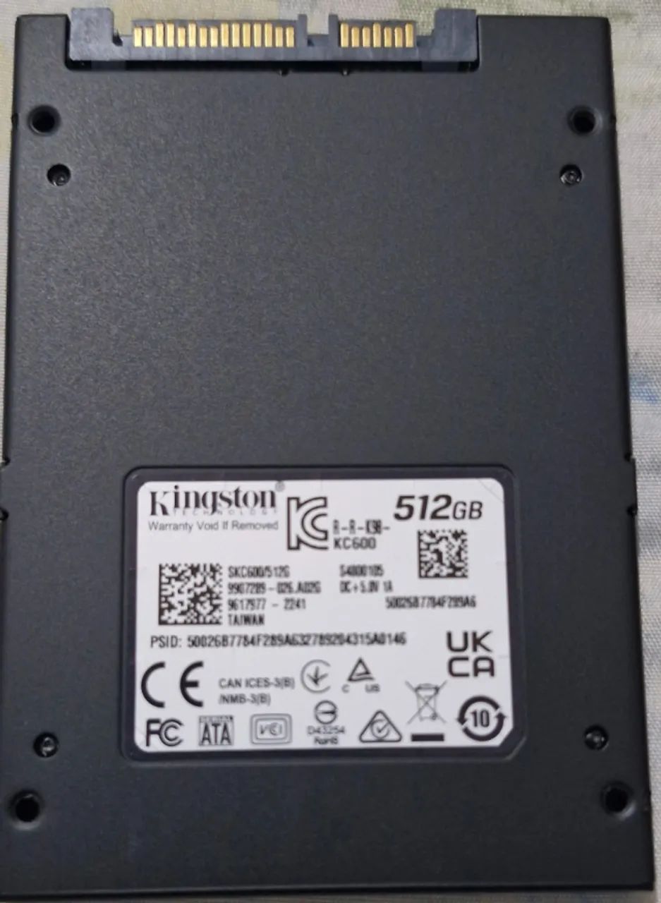 Ssd Kingston KC600 512Gb e Leitor de cartão de memória FCR HS3 - Foto 2