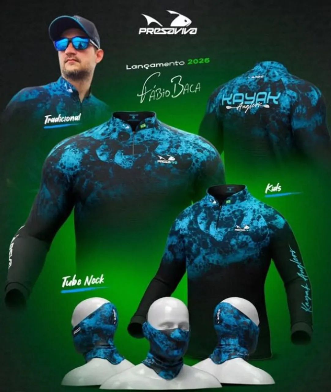 Camiseta de Pesca Presa Viva by Fábio Baca