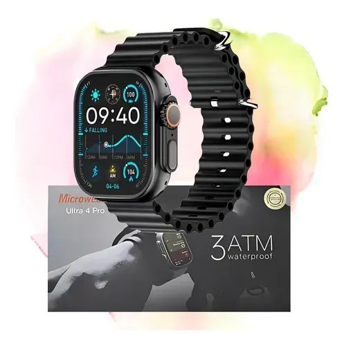 Smartwatch Ultra 4 Pro Microwear Novo Lacrado À Prova D?Água 3ATM Alto Desempenho