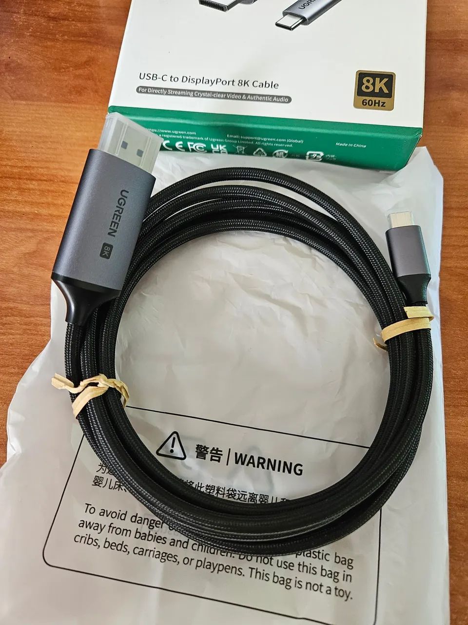 Cabo Ugreen DisplayPort DP p/ USB C - 2 Metros - Foto 2
