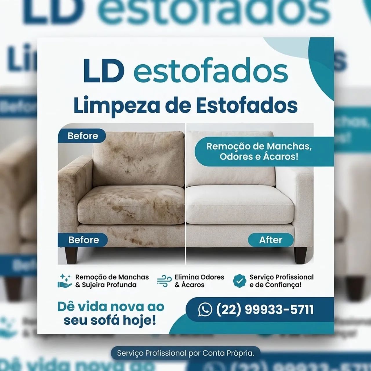 Limpeza e higienização de sofá!