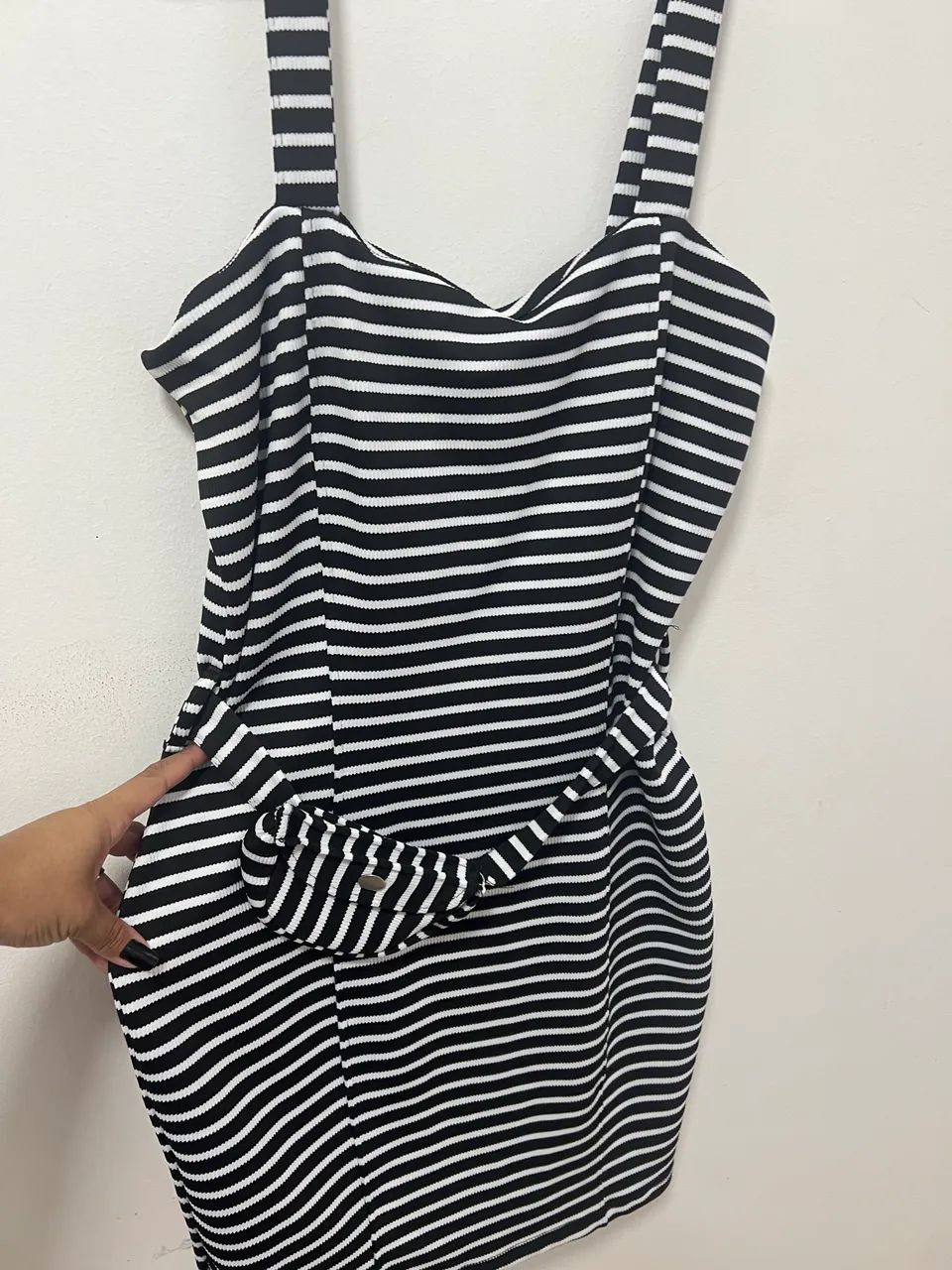 Vestido listrado canelado - Foto 2