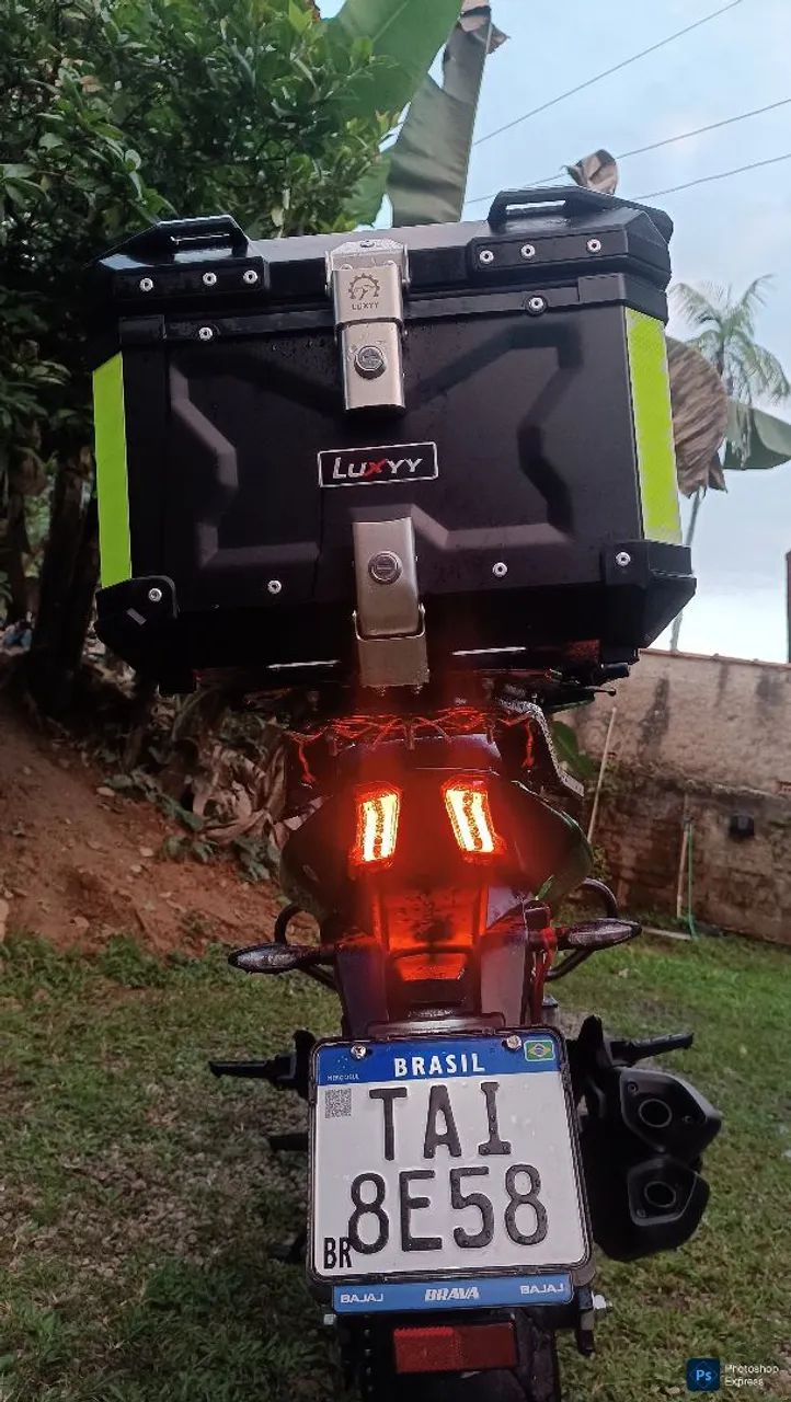 Dominar 400 2024-Verde 5.453-km Impecável,Baú,Multimídia ,capacetes com intercomunicador  - Foto 5