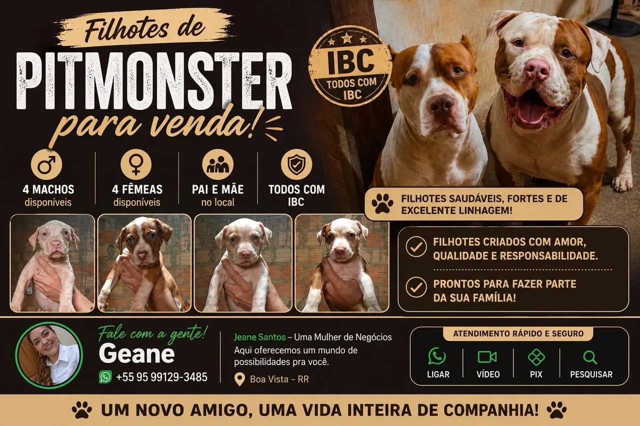 VENDE-SE filhotes de Pit monsters - Foto 2