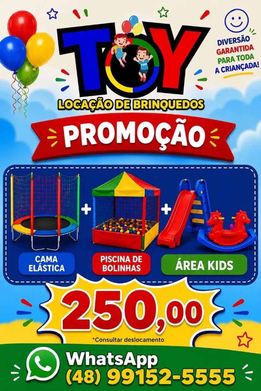 Aluguel de brinquedos pula pula e outros 