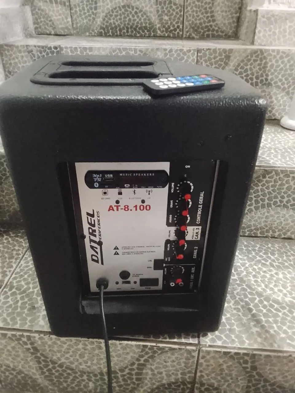 Caixa de som profissional Datrel ativa alto falante de 8 polegadas  - Foto 5