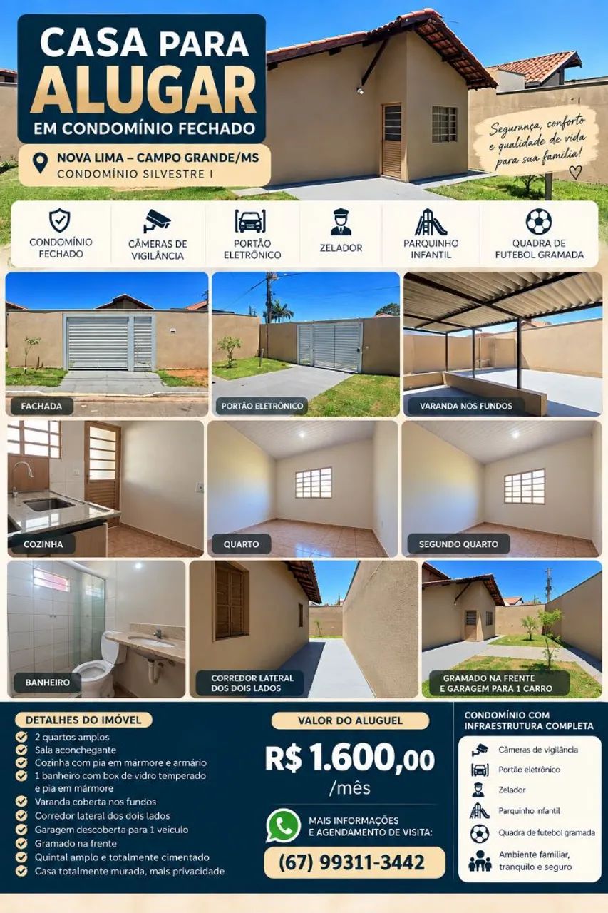 Alugo casa em condomínio fechado 