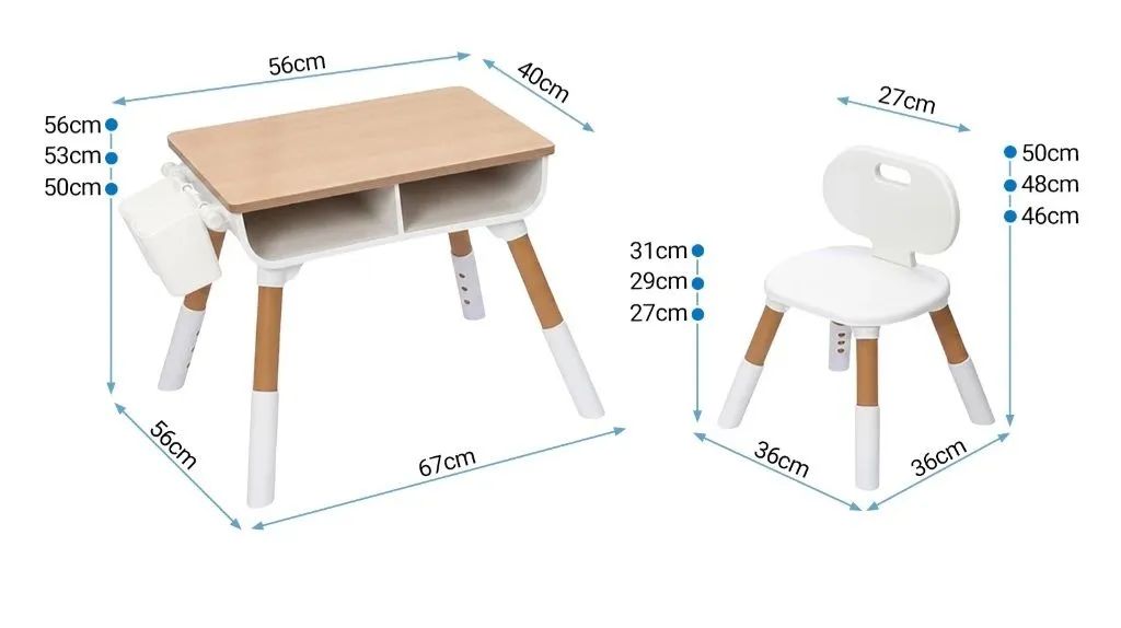 Mesa e Cadeira Infantil com Regulagem - Foto 2