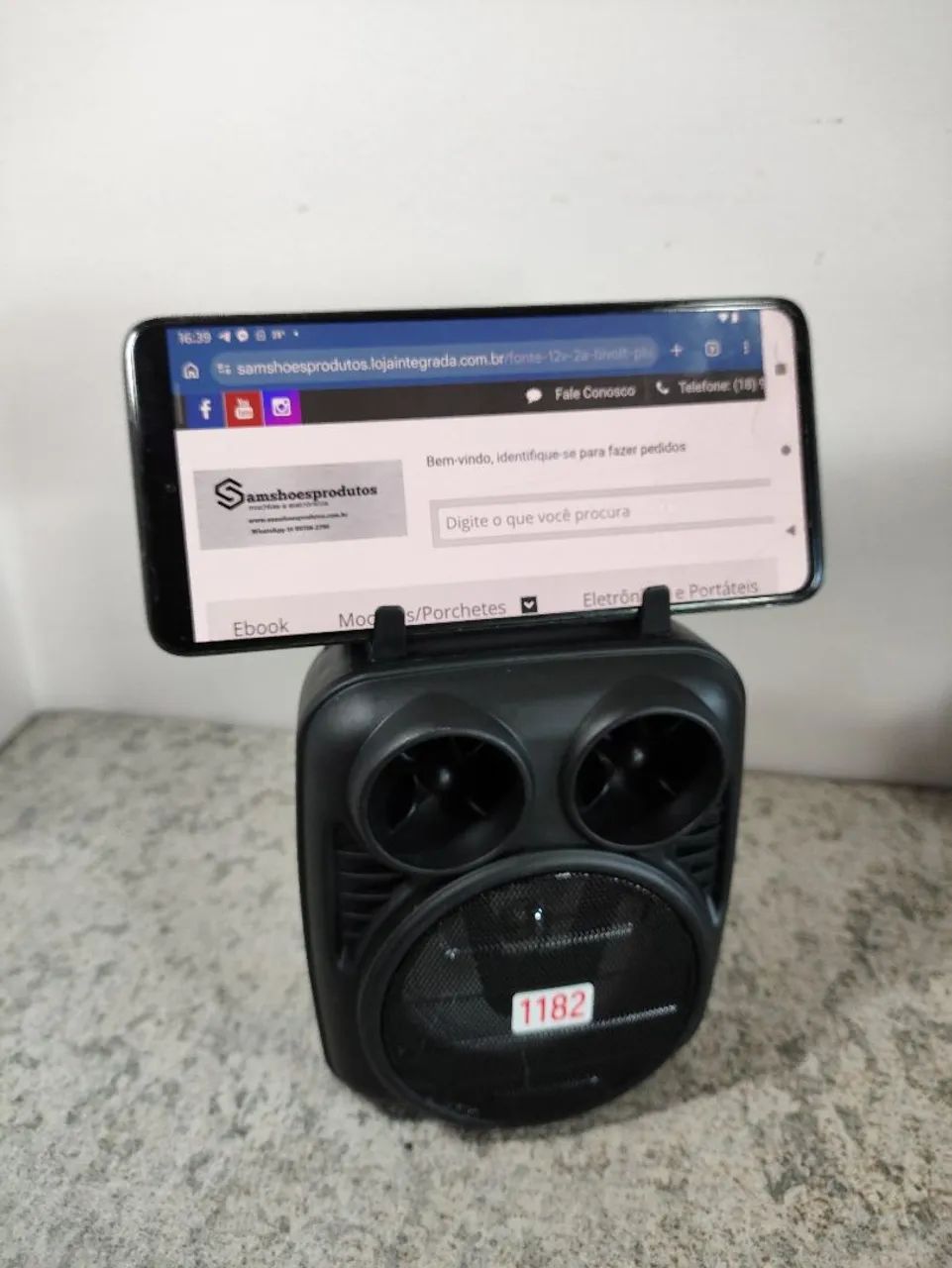 Mini Caixa De Som Bluetooth Com Radio FM E Led - Foto 5