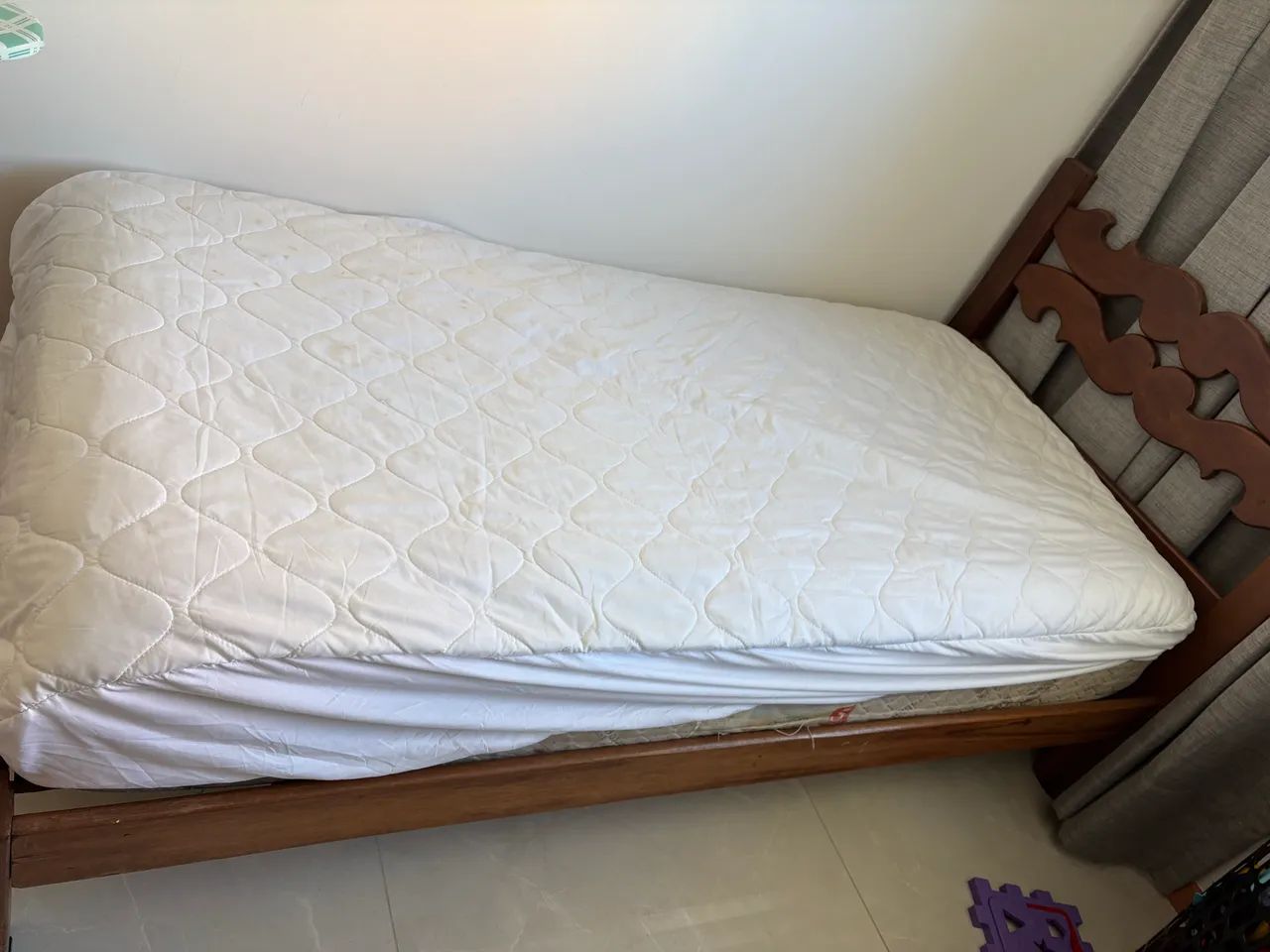 Cama de Solteiro Madeira com colchão - Foto 3