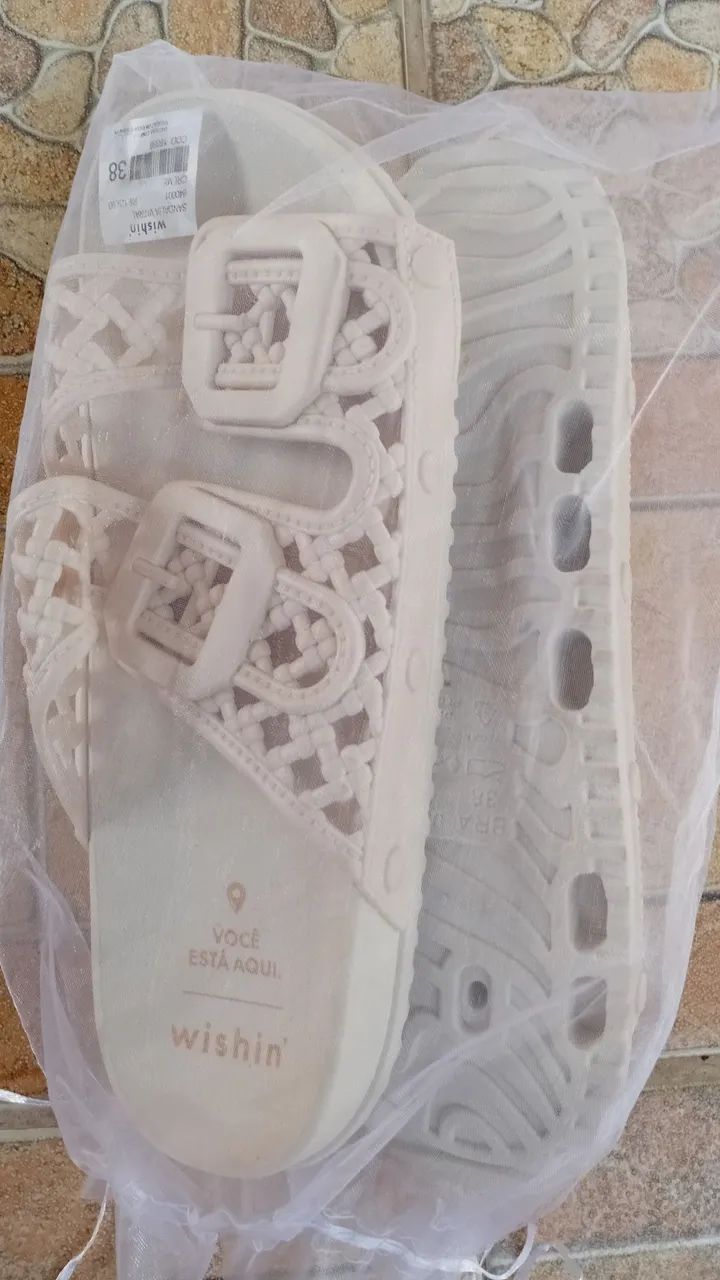 SANDÁLIA VITRAL CREME - WISHIN - Foto 2