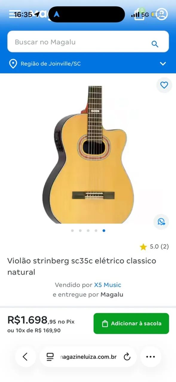 VIOLÃO STRINBERG bocal oval  - Foto 5