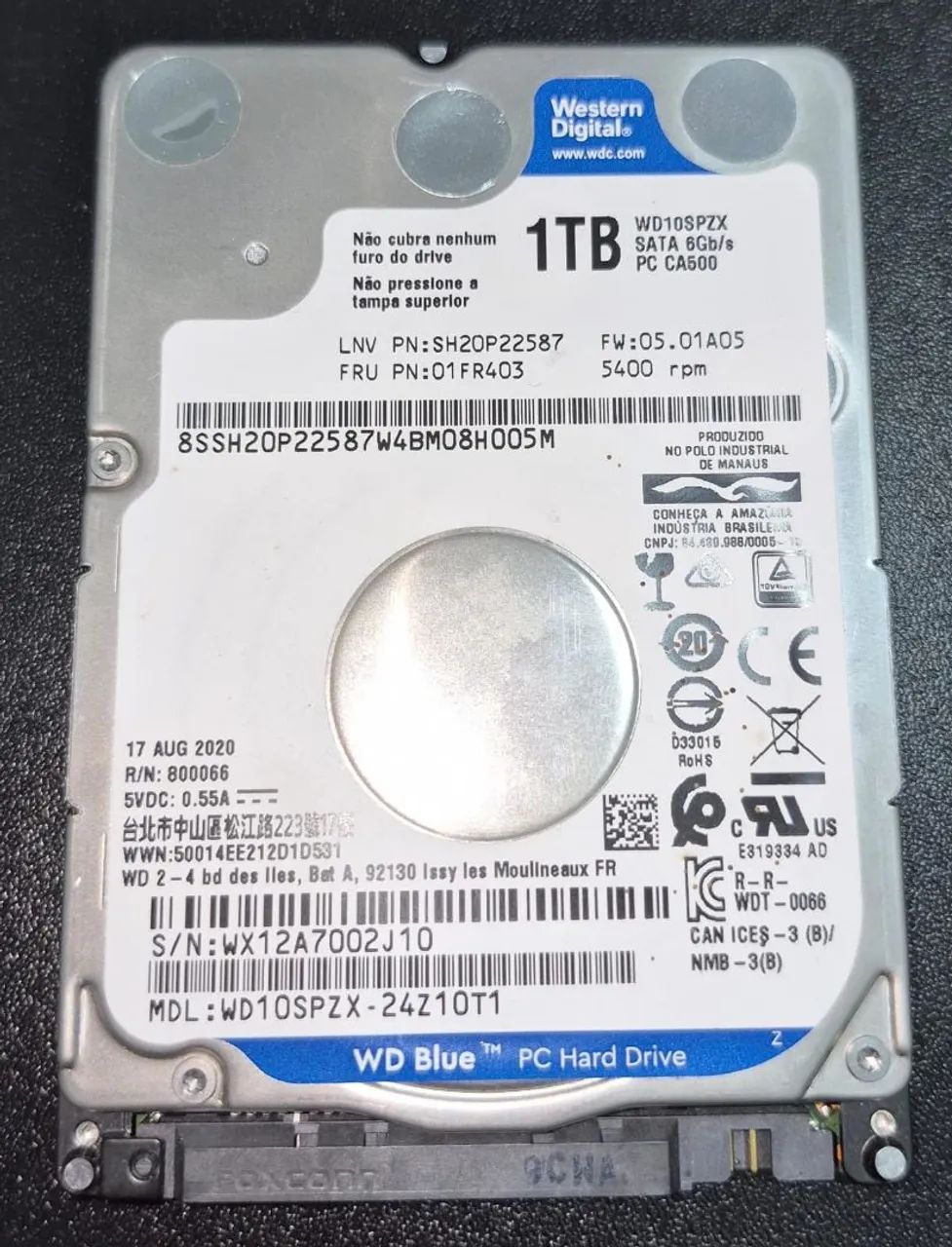 HD Western Digital 1TB 