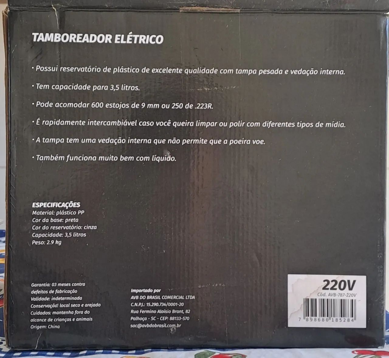 Tamboreador vibratório elétrico 