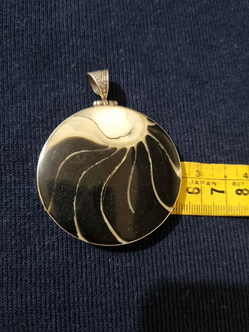 Pingente da Black Nautilus, em prata 925, diâmetro 5 cm. - Foto 3