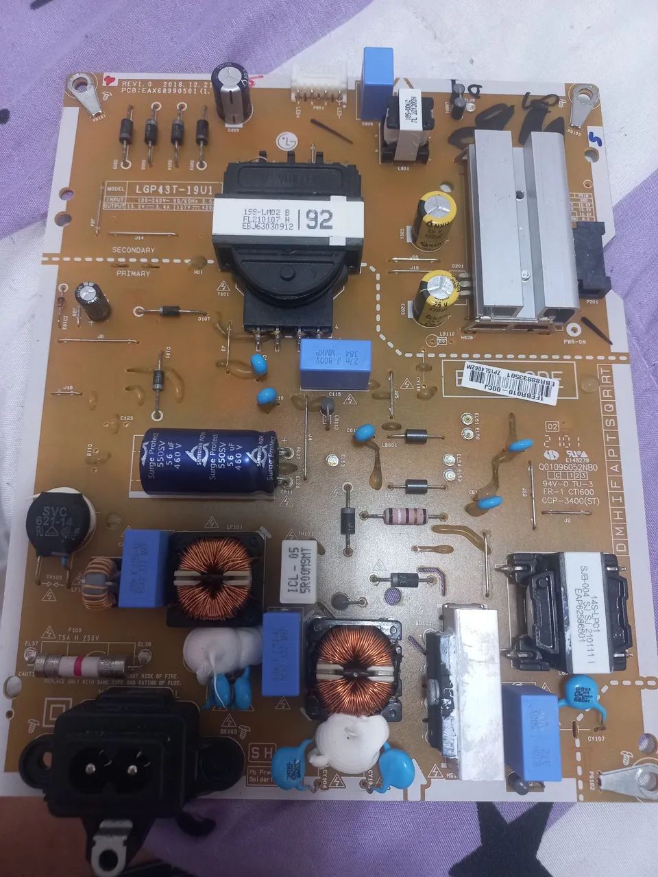 Placa da tv lg43up7500psf 