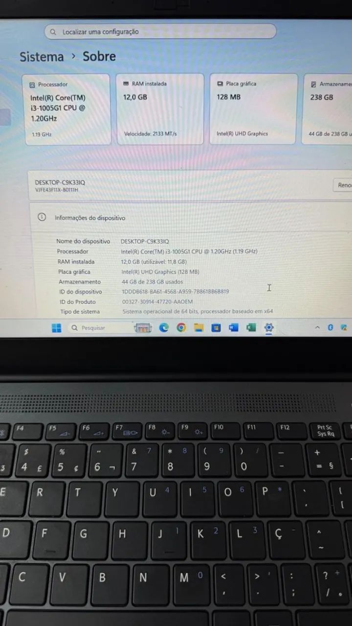 NOTEBOOK VAIO FE15 | INTEL CORE i3 10a GERAÇÃO | 12GB RAM | SSD NVMe 256GB - Foto 5