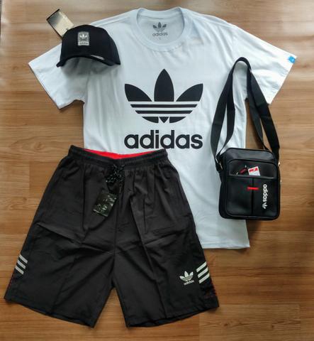 camisa e bermuda adidas