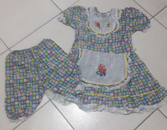 Vestido infantil de caipirinha 
