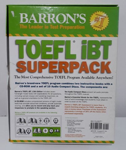 Preparatório Toefl iBT Superpack seminovo: Livros + Practice Tests + Audio - Foto 3