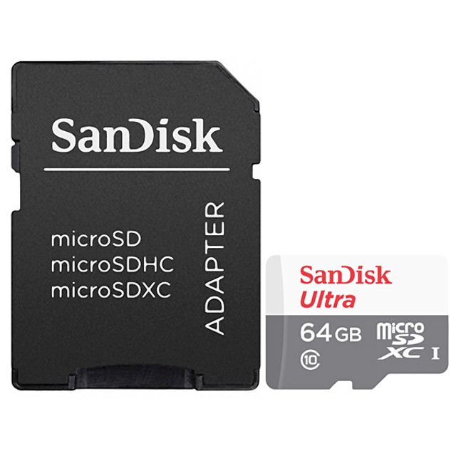 Cartão de Memória 64GB MicroSD SanDisk com Adaptador SD Original - Foto 2