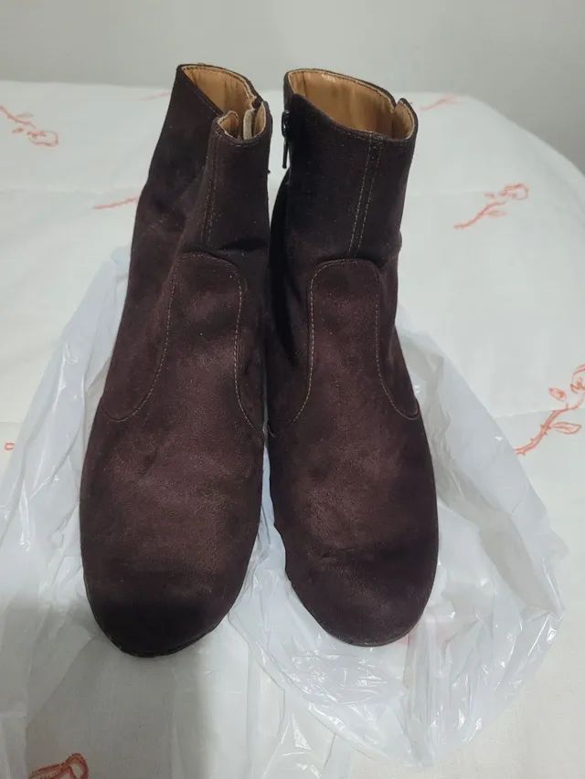 Bota cano curto camurça Vizzano - Foto 3