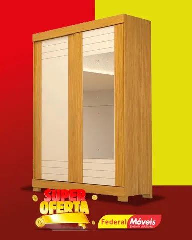 Guarda Roupa 2 Portas Com Espelho 100% MDF Direto da Fabrica Fazemos Entrega