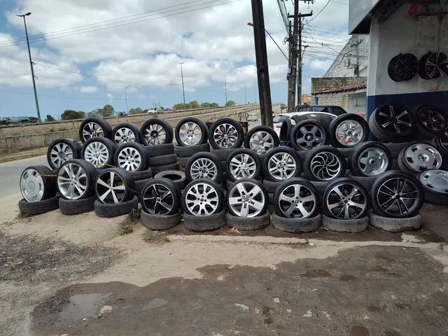 Rodas e pneus novas usadas e semi novas aro 13 14 15 16 17 18 20 até em 10 x sem juros  - Foto 2