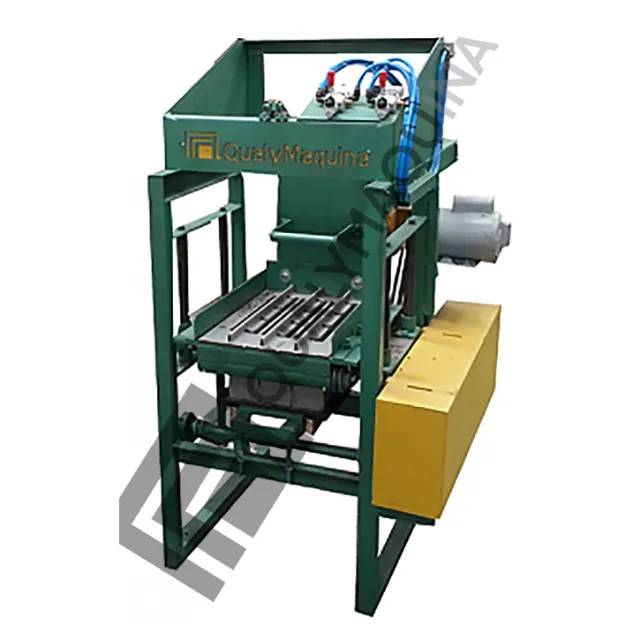 Máquina Fabricação De Blocos E Pavimentos QMA-4 Pneumática Alta Vibração Alta Compactação