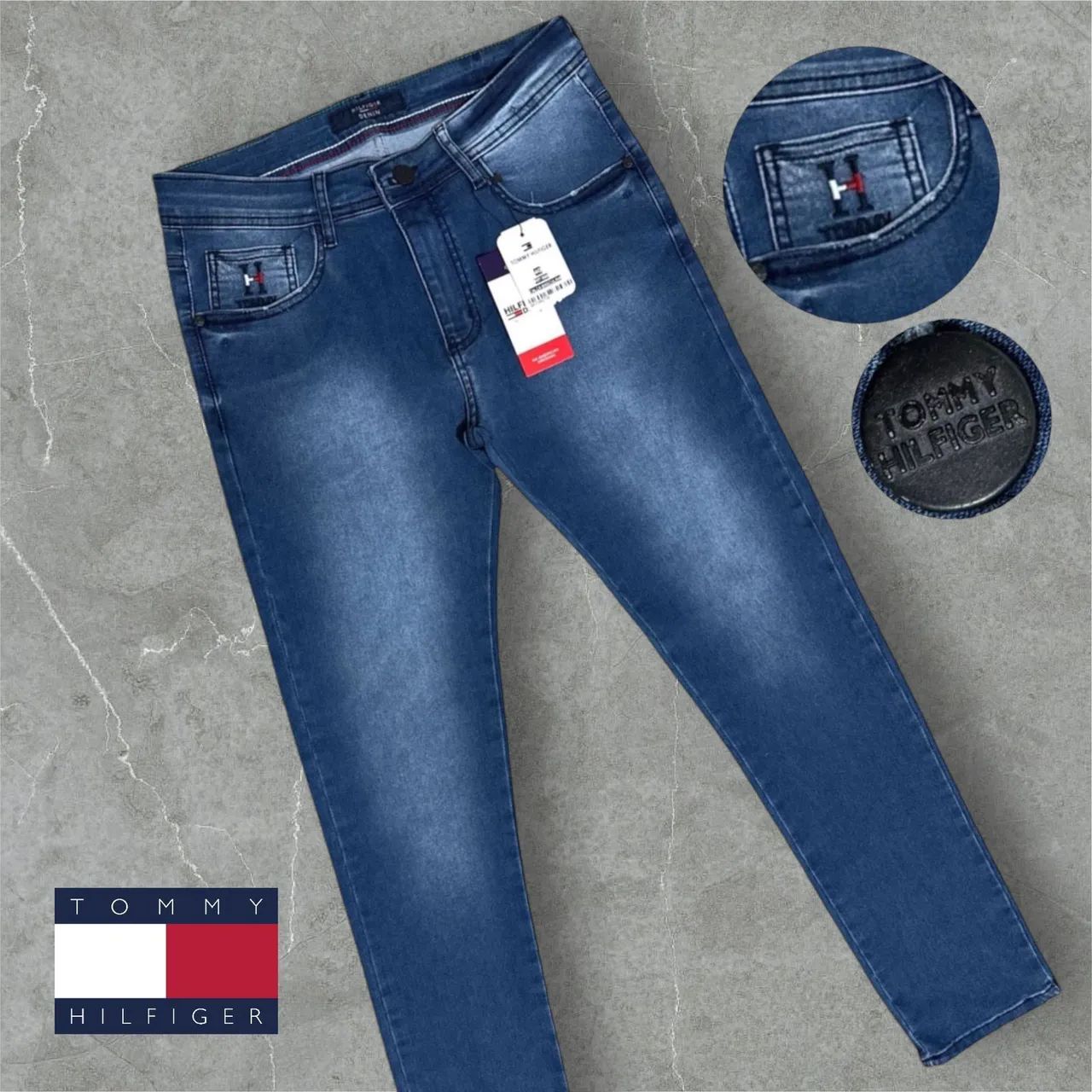 Calça jeans fashion masculina tamanho 48