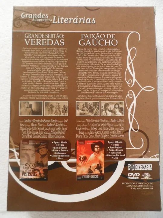DVD Box Grandes Adaptações Literárias Grande Sertão: veredas - Paixão de Gaúcho - Foto 2