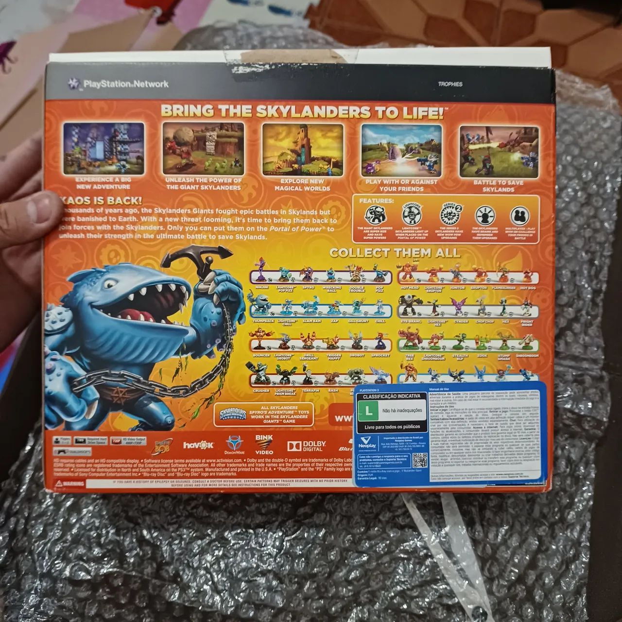 Jogo Skylanders Giants para ps3 e boneco Tree Rex Gigante  - Foto 2